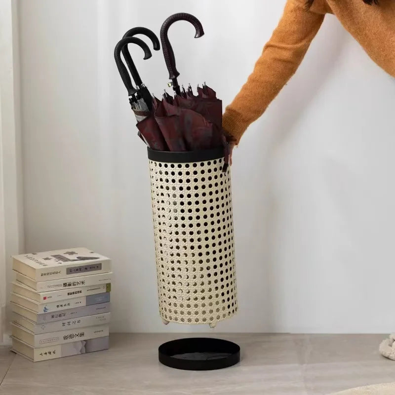 Nordic Home Customizable Metal Commercial Storage Rack Easy-to-Move Hotel Umbrella Stand for Apartment Use