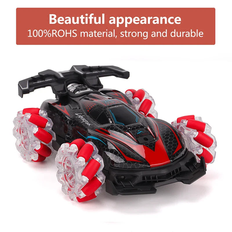 HKM-869395 4WD 2.4G Remote Control Drift Car with Gesture Sensing, High-Speed Features, Smoke, Music & Lights