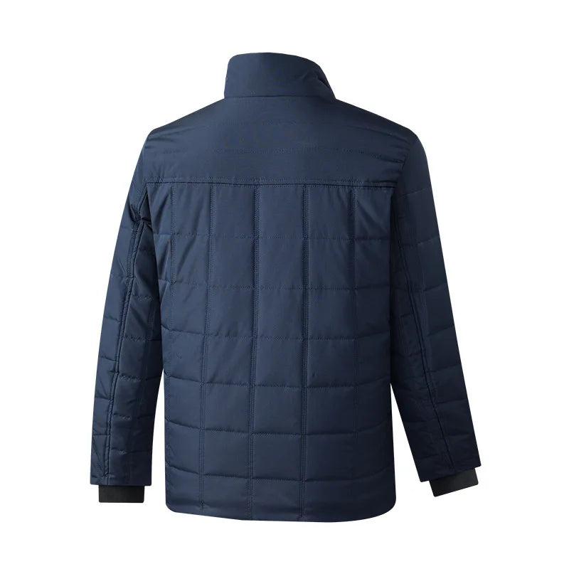 KTX-341523 Men's Cotton Jacket New Cross-Border Plus Size With Thick Fleece and Warm Stand-Up Collar