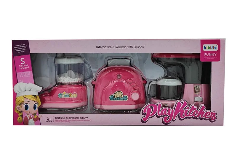 HKM-049043 Colorful Plastic Kitchen Play Set for Kids - Fun Household Appliances Toys