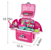 HKM-917971 Pink Kitchen Toy Set for Kids - Pretend Play Cooking Simulation for Ages 2 to 13 Years