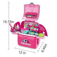 HKM-917971 Pink Kitchen Toy Set for Kids - Pretend Play Cooking Simulation for Ages 2 to 13 Years