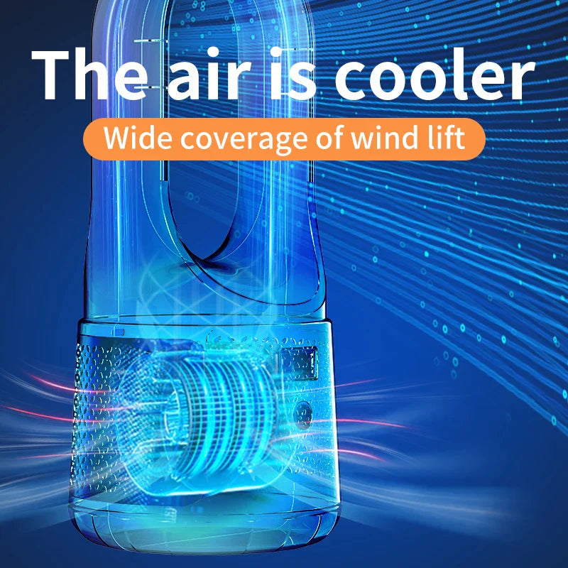 KTX-672147 Portable Bladeless Desk Fan – Rechargeable Personal Cooling Device for Home and Office Use
