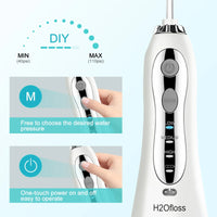 HKM-716563 Portable Wireless Water Flosser, IPX7 Waterproof Rechargeable Dental Device for Effective Oral Care