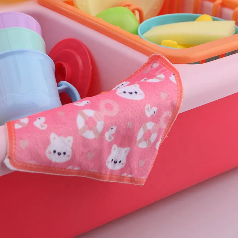 HKM-949587 Electric Toy Kitchen Play Set for Kids Age 2-7, Battery Operated Tableware Toys