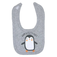 HKM-916691 2022 Hot Sell Customized Washable Waterproof Baby Bib for Feeding PU Big Pocket Polyester