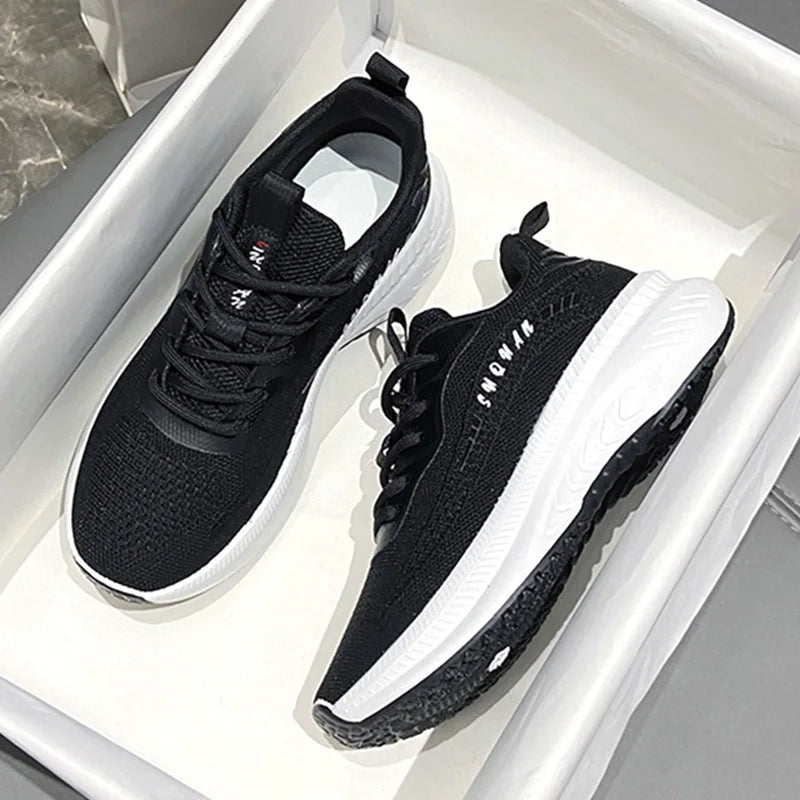HKM-917843 K2509 Fashion Women Lace-up Front Walking Sneakers Shoes Comfortable Sport Outdoor Running Shoes