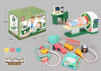 HKM-555219 Kids Doctor Playset with Toy Stethoscope and Medical Tools for Pretend Play Ages 5 and Up