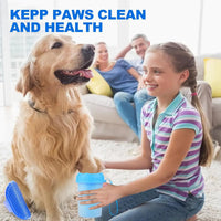 HKM-977747 Portable Automatic Dog Paw Cleaner Cup with Silicone Brush for Grooming