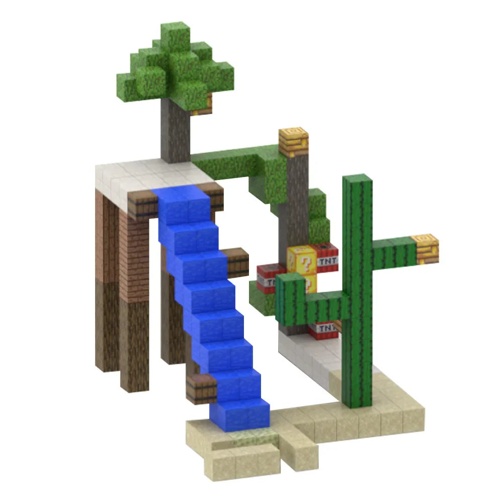 KTX-684755 Magnetic Building Block Cube Set for Kids - DIY Educational Sensory Game with Over 500 Accessories