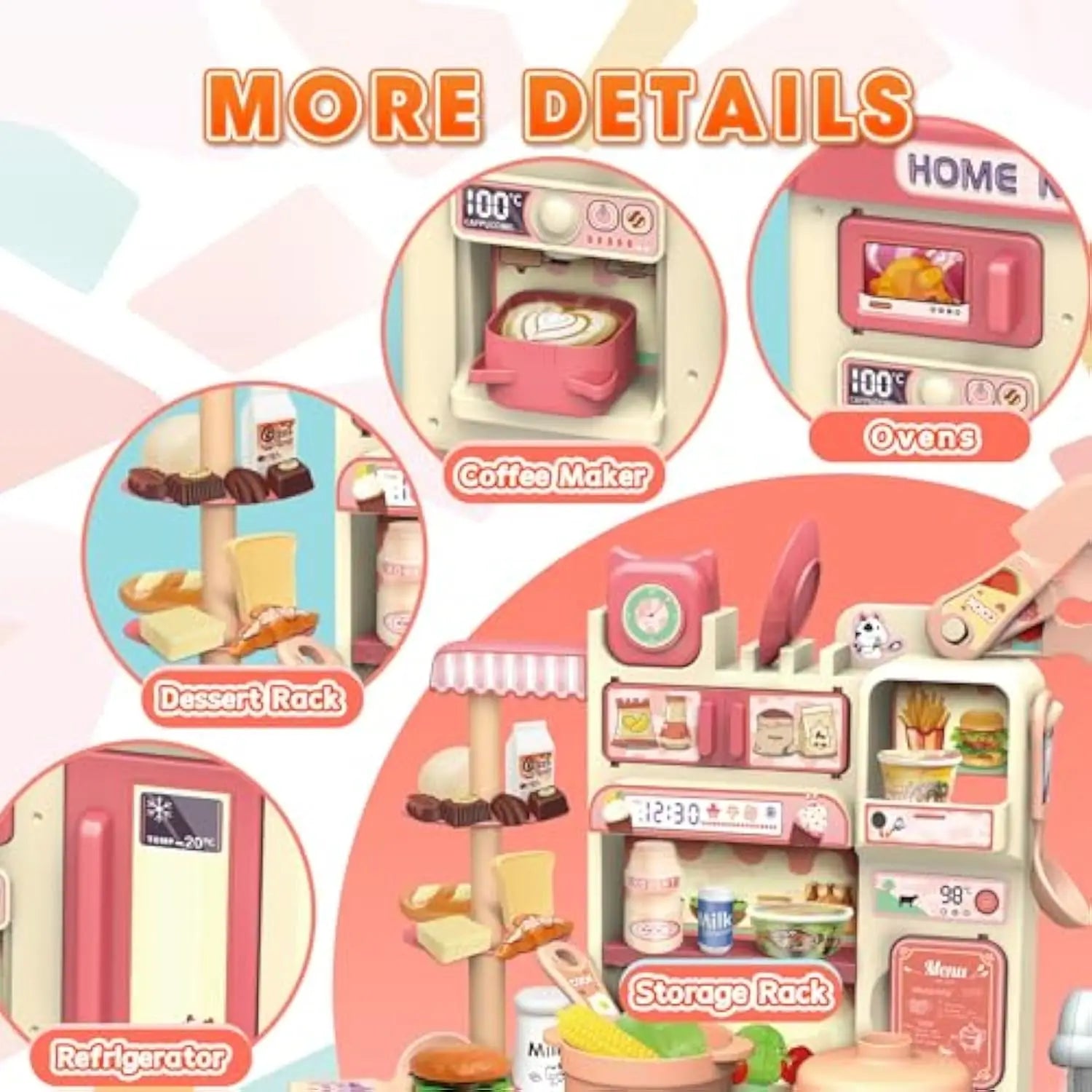 HKM-261459 Interactive Kitchen Play Set for Kids - Customized Role Play Cooking Toy for Ages 2-13