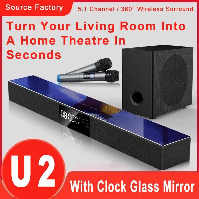 KTX-238227 5.1 Surround Soundbar with Wireless Bluetooth Connectivity for Home Theatre and TV Audio