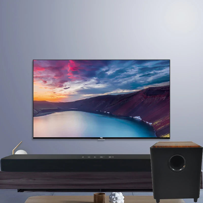 KTX-959123 2.1Ch 120W Mini Wooden Sound Bar Speaker with Compact Design