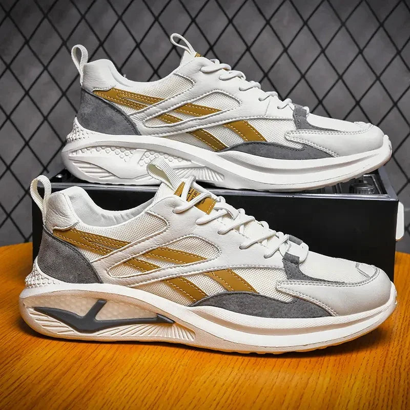HKM-196947 JSYWD-300 Men's Casual Running Shoes Lightweight Soft Mesh Comfortable Breathable PU Insole Anti-Slip for Spring & Autumn