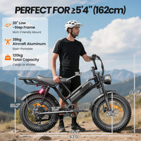 HKM-9595731 Adult: 750W Motor, 20 MPH Top Speed, 48V System and 48V 15.0Ah Battery Electric Bicycle for Daily Commuting