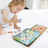 HKM-099923 Early Learning Montessori Busy Book for Toddlers, Activity Book with Farm Themes, Educational Interactive Toy