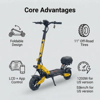 G2 Master 48V13AH High Performance 11 Inch Off Road Electric Scooter for Adults Powerful Motor, Adjustable Height, Factory Stock