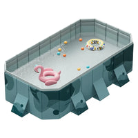 HKM-848339 Large Rectangular Above Ground Swimming Pool for Outdoor Use
