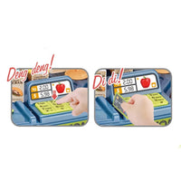 HKM-113427 Mini Plastic Cash Register Table and Shopping Cart Playset for Kids Ages 2-7