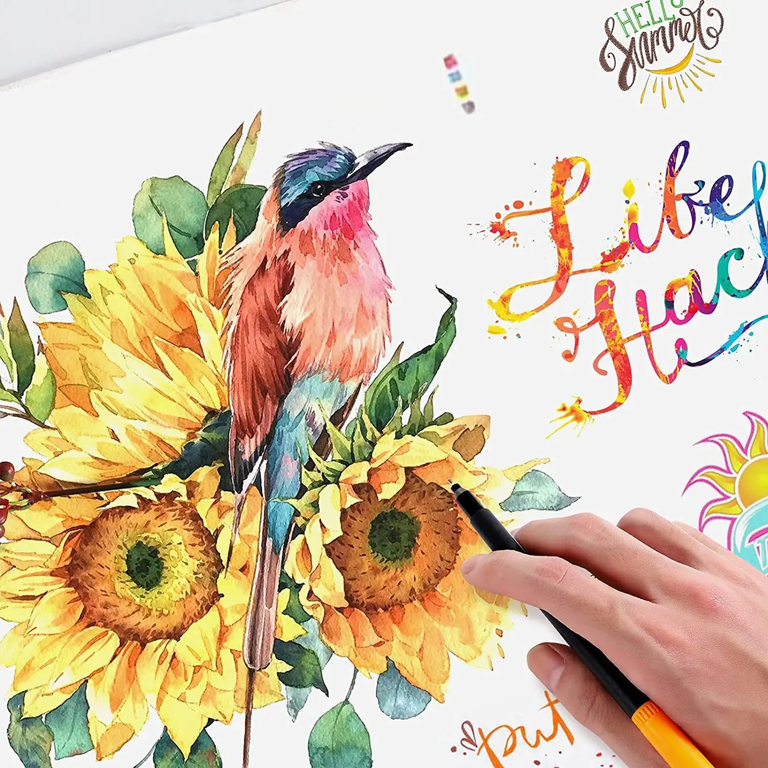 KTX-034003 Dual Tip Fine Art Markers Set - 72 Vibrant Colours with Carrying Bag