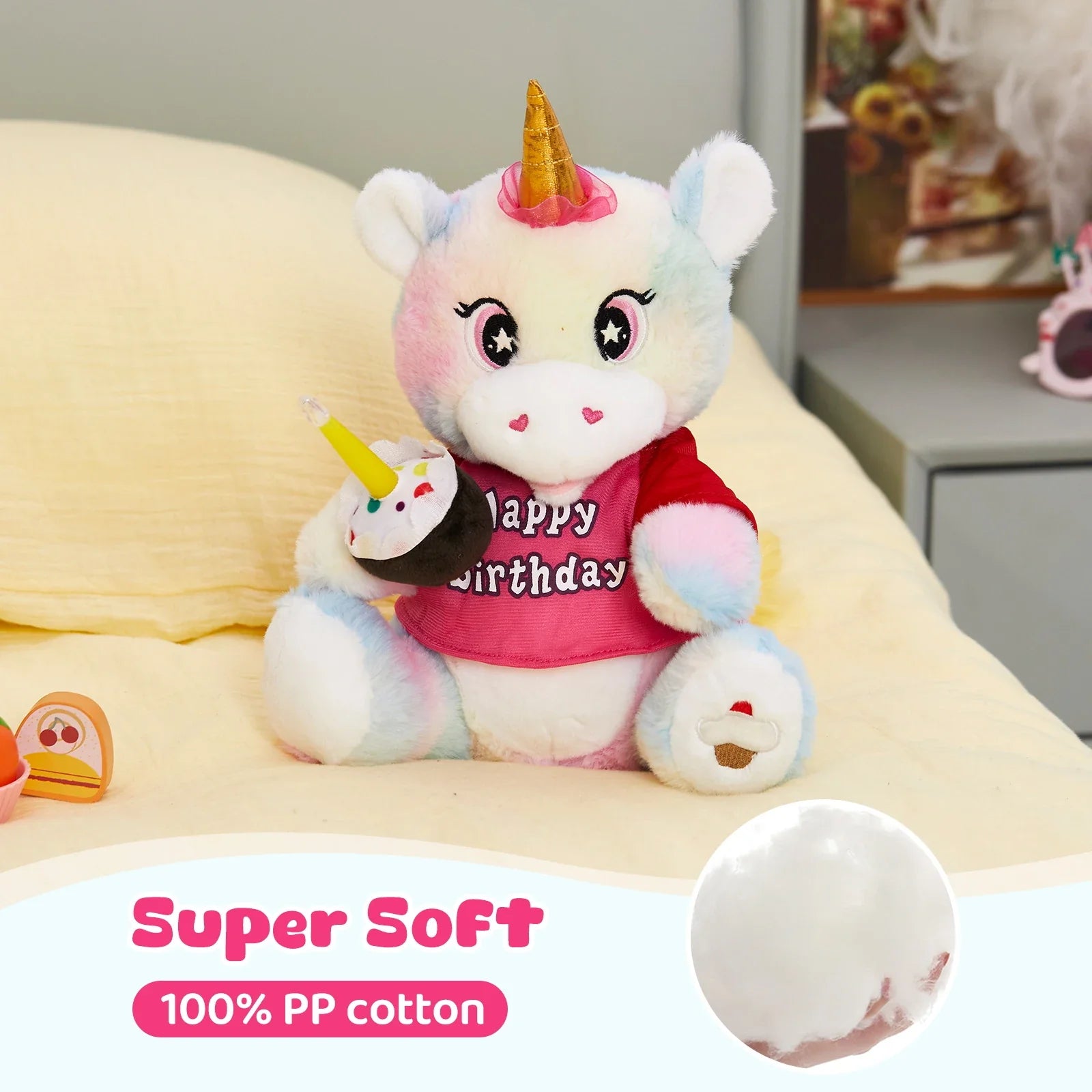 KTX-129171 Super Soft Electric Cartoon Unicorn Plush Toy for Kids – Ideal Birthday and Festival Gift