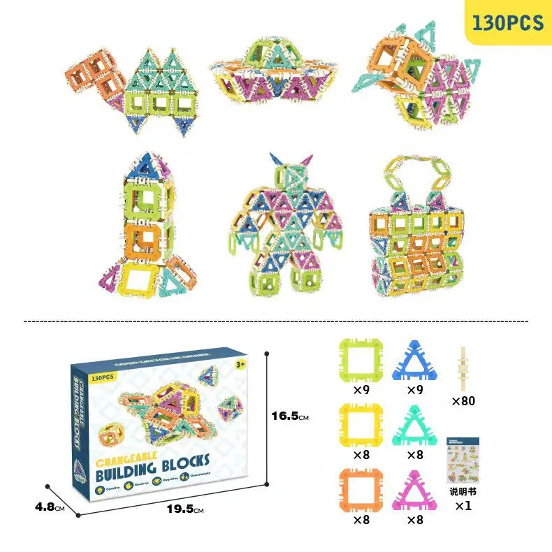 KTX-466899 Educational Jigsaw Puzzle Building Blocks for Kids - Creative Montessori Toy for Developing Intelligence