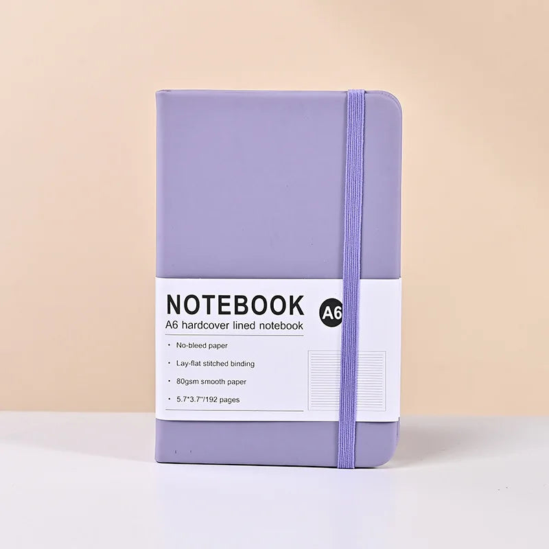 KTX-832787 Ivory White PU Leather Strap Notebook with Lined Inner Pages for Creative Office Use