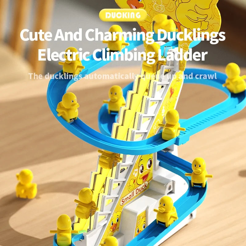 KTX-156179 Interactive Electric Duck Track with Lights and Music for Children - Sliding and Climbing Fun