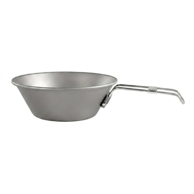 Ti-King 99.6% Pure Titanium Sierra Bowl Pot With Lid Folding Handle for Camping Hiking