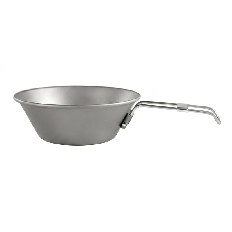 Ti-King 99.6% Pure Titanium Sierra Bowl Pot With Lid Folding Handle for Camping Hiking