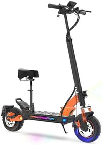 HKM-2725459 Electric Scooter 1200W Motor 48V 15.6Ah Battery 31 Mile Range 10-Inch Off-Road Tires Smart App Shock Absorption Foldable