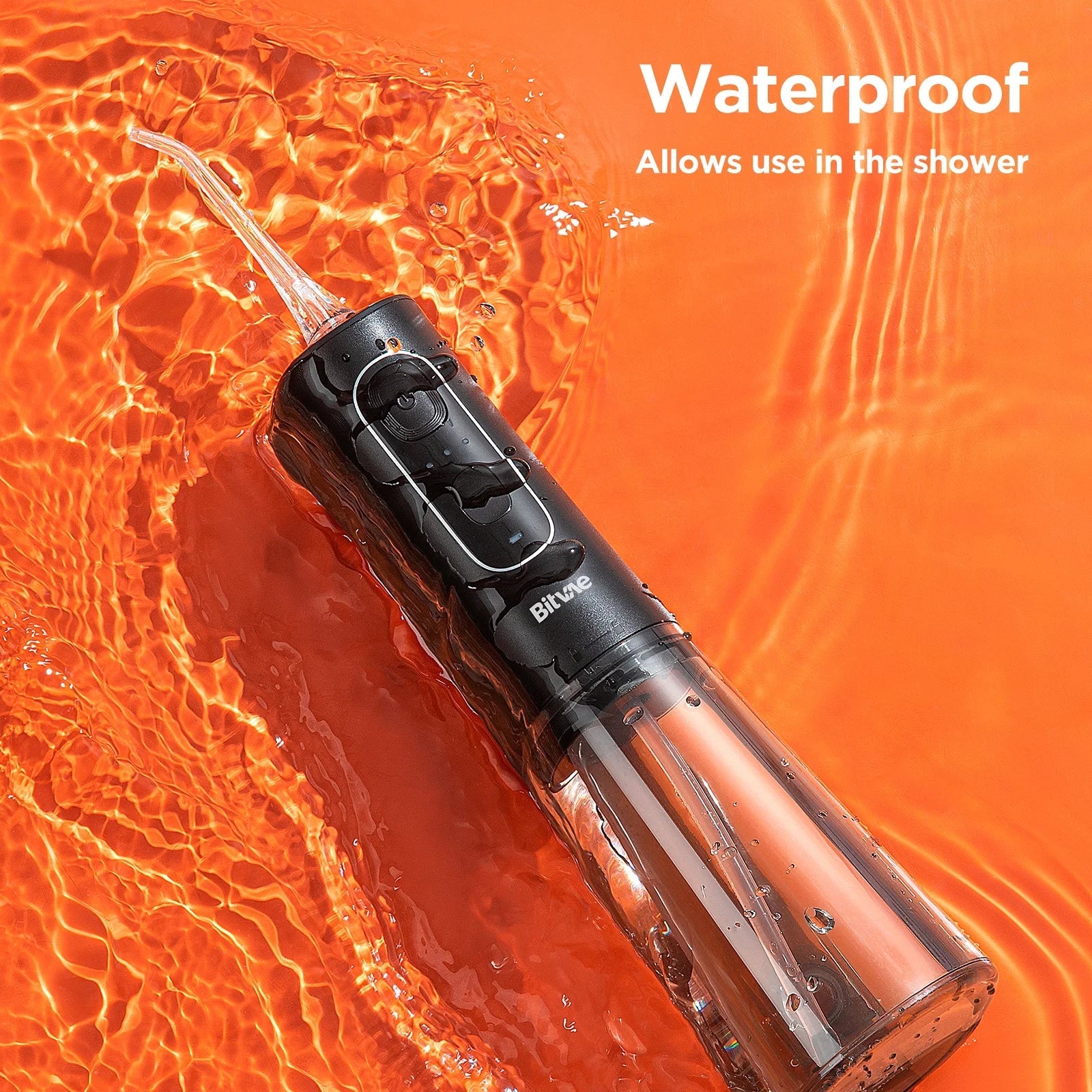 HKM-388883 Rechargeable IPX7 Water Flosser with 260ml Water Tank and 6 Nozzles