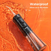 HKM-388883 Rechargeable IPX7 Water Flosser with 260ml Water Tank and 6 Nozzles