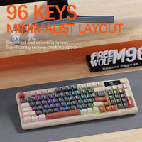 HKM-166355 Wireless 100-Key Mechanical Feel Keypad with Battery Level Display and Type-C Rechargeable 2000mAh, BT-Compatible