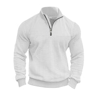 HKM-620627 Men's Knitted Pullover Half-zip Stand-up Collar Custom Solid Color Sweater Knitted Jacquard Bottoming Shirt Men's New Sweater