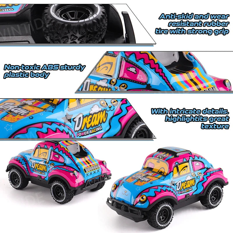 HKM-803859 27MHZ 1/20 Scale Mini Off-Road RC Truck with Luminous Features and 4-Wheel Drive