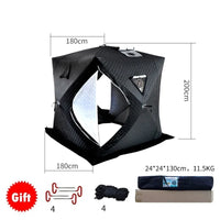 HKM-650579 Outdoor Portable Three-Layer 210D Oxford Pop-Up Sauna Tent for Camping and Ice Fishing, 4 Seasons, 180x180x200cm