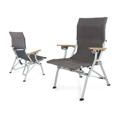 VTX-0683347 Outdoor Folding Chair Portable Aluminum Alloy Adjustable Folding Camping Chair Canvas Seat for Beach Camping and
