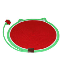 HKM-964243 Cozy Striped Pattern Pet Cushion Mat with Toy Ball for Small Dogs and Cats