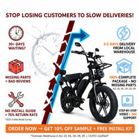 HKM-9530195 Adult Electric Bicycle Powered by 1000W Motor, 20 MPH Top Speed, 0V System and 0V 15.0Ah Battery for Daily Commuting