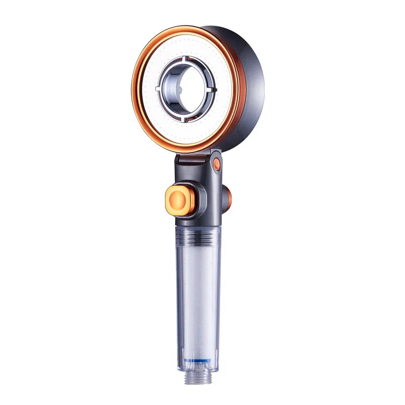 KTX-539923 Modern Chrome Shower Head with Waterfall and Rainfall Features