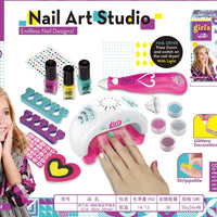 HKM-392531 Kids Nail Polishing Playset with Makeup Accessories for Ages 2-7
