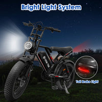 Electric Bike, Electric Mountain Bike with 48V 17.5Ah Removable Larger Battery 20'' Tire E Bike, Adult Electric Bicycles