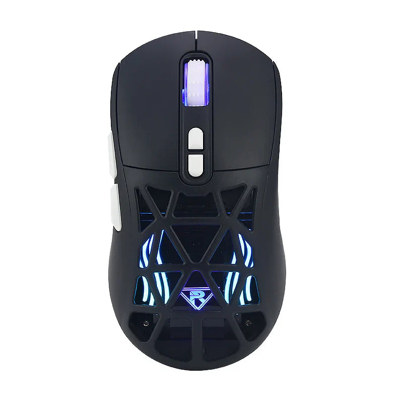 HKM-035283 Lightweight Honeycomb Wireless Gaming Mouse with Adjustable DPI up to 10000 and RGB Lighting for PC