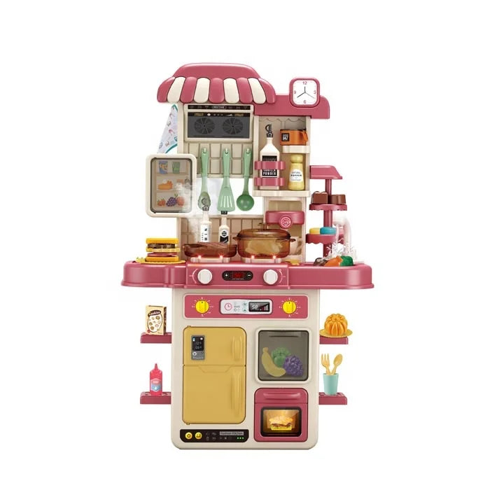 KTX-978835 Children's 70CM Pretend Play Cooking Toy Set - Simulation Kitchen Tableware and Spray Accessories