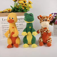HKM-323539 Durable Plush Dog Chew Toy with Squeaker for Active Play