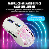 HKM-035283 Lightweight Honeycomb Wireless Gaming Mouse with Adjustable DPI up to 10000 and RGB Lighting for PC