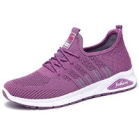 HKM-869267 A09 Women's Lace up Lightweight Tennis Shoes Women Breathable Sports Shoes Women Flats Non Slip Shoes
