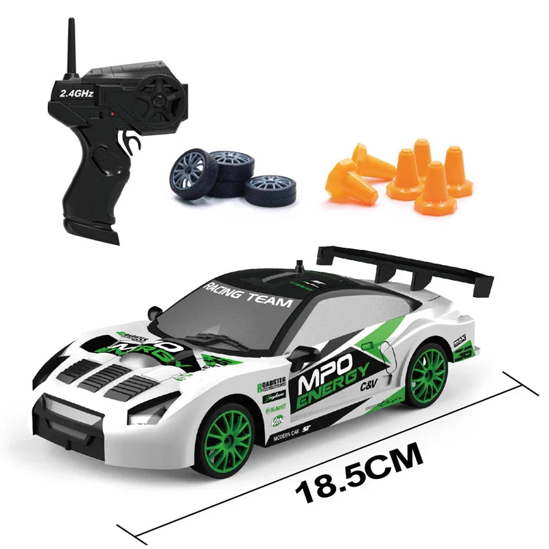KTX-730195 1/24 Scale RC Electric Drift Racing Car, 4WD Remote Control Simulation Toy for Kids and Adults