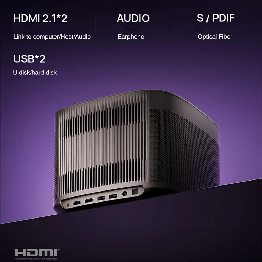 KTX-433043 XGIMI H6 4K Laser Projector with 2400 Lumens, Android System, 4GB RAM, 64GB Storage, Auto Keystone & Focus